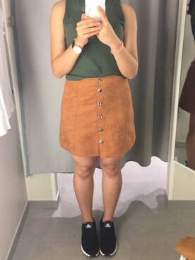 「H&M（エイチ・アンド・エム）のアイテム（ベスト）」を使った、chilamcさん（レディース・166cm）の秋コーディネート