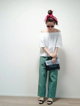「7月WEAR夏のサンダル祭り」｜「アイテム（財布/小物）」を使った、nonさん（レディース・159cm）の夏コーディネート