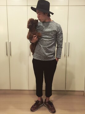 「SAINT JAMES（セントジェームス）のアイテム」を使った、张先生さん（メンズ・179cm）の秋コーディネート