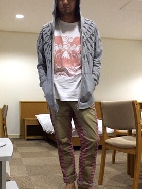 「SCANNER（スキャナー）のアイテム（トップス）」を使った、MASARU TAKAGIさん（メンズ・172cm）の秋コーディネート