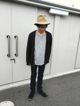 「TAKAHIROMIYASHITATheSoloIst.（タカヒロミヤシタザソロイスト）のアイテム（ハット）」を使った、snoozerさん（メンズ・172cm）の秋コーディネート