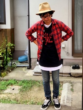 「TAKAHIROMIYASHITATheSoloIst.（タカヒロミヤシタザソロイスト）のアイテム（ハット）」を使った、snoozerさん（メンズ・171cm）の夏コーディネート