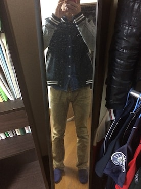 「SETTING CRACKS（セッティングクラックス）のアイテム（トップス）」を使った、千尋さん（メンズ・177cm）の秋コーディネート