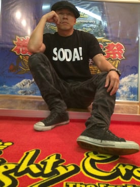 「SODAのアイテム（トップス）」を使った、Masta Simon(Mighty Crown)さん（メンズ・175cm）の秋コーディネート