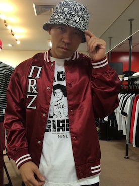 「バーガンディー」｜「アイテム（ナイロンジャケット）」を使った、Masta Simon(Mighty Crown)さん（メンズ・175cm）の秋コーディネート