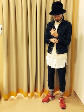 「ハットコーデ」｜441kazu10@DEJAVU＋さん（メンズ・178cm）の冬コーディネート