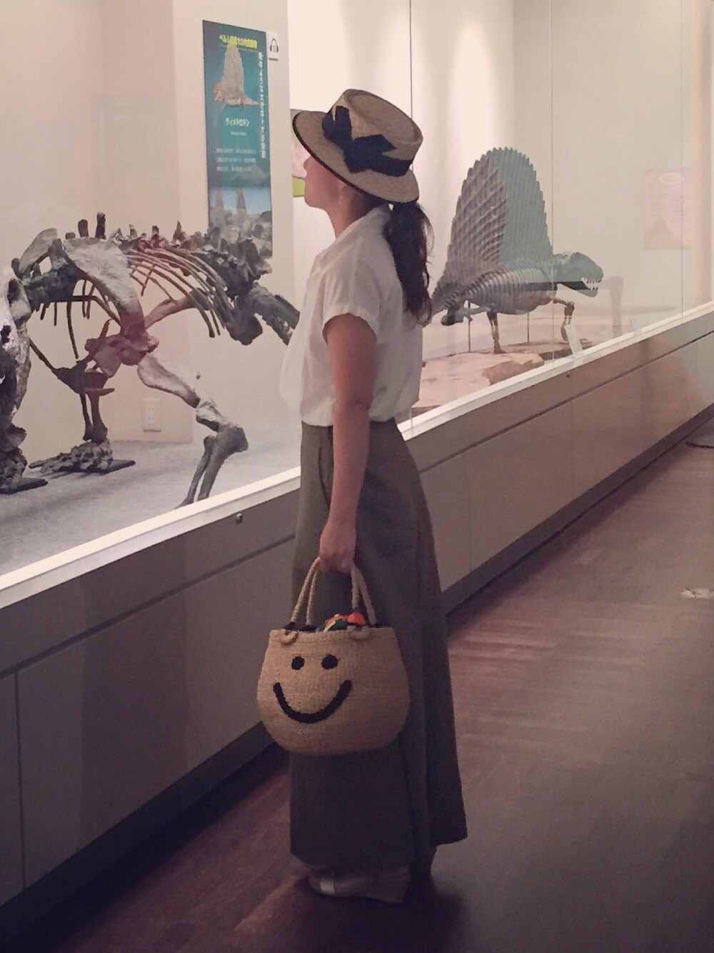 「IENAのアイテム（その他パンツ、グリーン系）」を使った、みっちぇるさん（レディース・154cm）の夏コーディネートの1枚目の写真