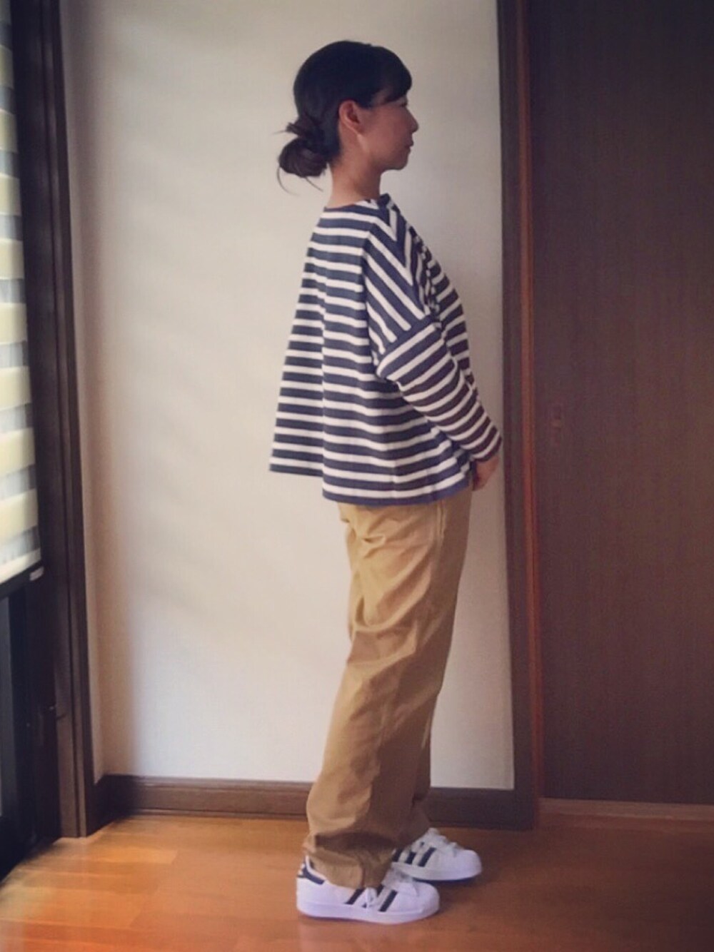 「Traditional Weatherwearのアイテム（Tシャツ/カットソー、その他）」を使った、みっちぇるさん（レディース・154cm）の秋コーディネートの1枚目の写真
