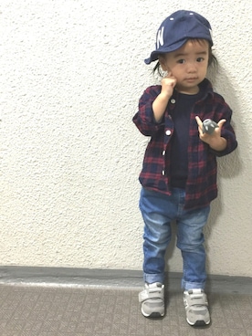 「トトロ」｜「アイテム（その他）」を使った、まめこ◡̈⃝̈⃝さん（キッズ・80cm）の秋コーディネート