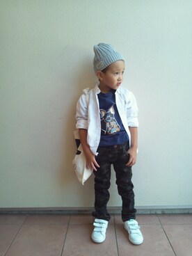 「BAPY（ベイピー）のアイテム」を使った、Picoさん（キッズ・110cm）の秋コーディネート