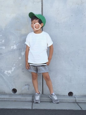 「ドラフトGAP」｜「アイテム（キャップ）」を使った、Picoさん（キッズ・110cm）の夏コーディネート