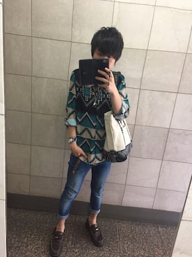 「MALAIKA（マライカ）のアイテム（腕時計）」を使った、小原 慶太さん（メンズ・162cm）の夏コーディネート