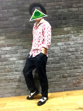 「Atease（アティース）のアイテム（その他）」を使った、小原 慶太さん（メンズ・162cm）の秋コーディネート