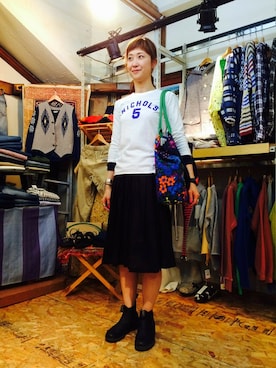 「MASACA（マサカ）のアイテム」を使った、YOSHIHARUさん（レディース・168cm）の春コーディネート