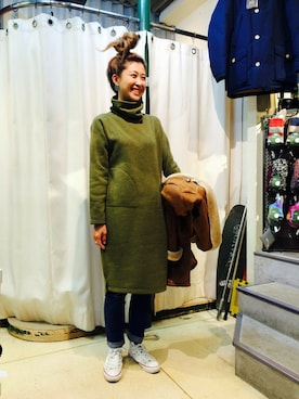 「WILD THINGS（ワイルドシングス）のアイテム（ワンピース）」を使った、YOSHIHARUさん（レディース・168cm）の秋コーディネート