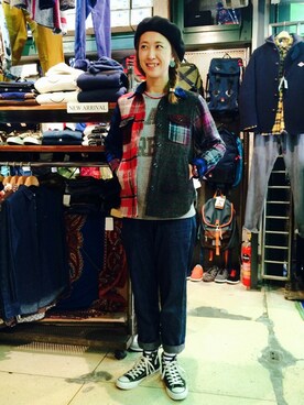 「& LIFE SOX（アンドライフソックス）のアイテム」を使った、YOSHIHARUさん（レディース・168cm）の冬コーディネート