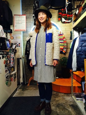 「ボヘミアンズ」｜「アイテム（ブルゾン）」を使った、YOSHIHARUさん（レディース・168cm）の冬コーディネート