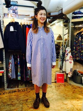 「ボヘミアンズ」｜「アイテム（ワンピース）」を使った、YOSHIHARUさん（レディース・168cm）の冬コーディネート