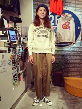 「MASACA（マサカ）のアイテム」を使った、YOSHIHARUさん（レディース・168cm）の秋コーディネート