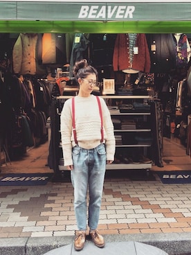 「rasox（ラソックス）のアイテム（ソックス/靴下）」を使った、YOSHIHARUさん（レディース・168cm）の秋コーディネート