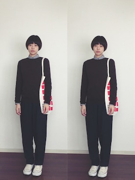 「POST（ポスト）のアイテム」を使った、美代さん（レディース・165cm）の秋コーディネート