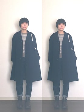 「POST（ポスト）のアイテム」を使った、美代さん（レディース・165cm）の冬コーディネート