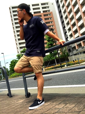 「beige」｜ᛚᛁᛚᛚᛖ ᛒᛖᚱᛋᛖᚱᚴᚱさん（メンズ・165cm）の夏コーディネート