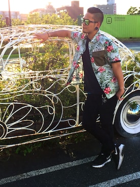 「shirts」｜ᛚᛁᛚᛚᛖ ᛒᛖᚱᛋᛖᚱᚴᚱさん（メンズ・165cm）の夏コーディネート