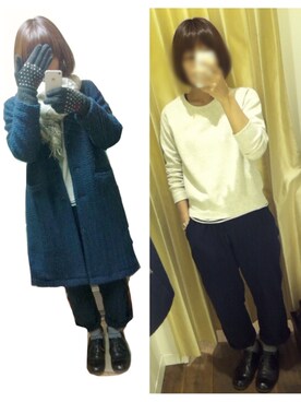 「PAR ICI」｜「アイテム（その他アウター）」を使った、remioさん（レディース・163cm）の冬コーディネート