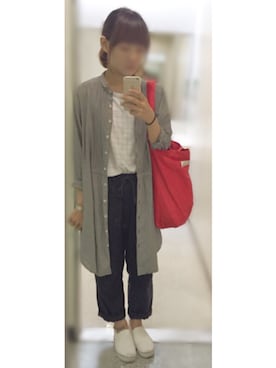「アイテム（シャツワンピース）」を使った、remioさん（レディース・163cm・20代）の夏コーディネート