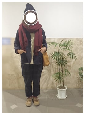 「ブラックウォッチ」｜「アイテム（その他シューズ）」を使った、remioさん（レディース・163cm）の冬コーディネート
