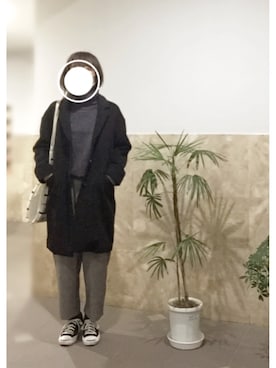 「CONVERSE（コンバース）のCONVERSE コンバース ジャック パーセル / JACK PURCEL（スニーカー）」を使った、remioさん（レディース・163cm）の冬コーディネート