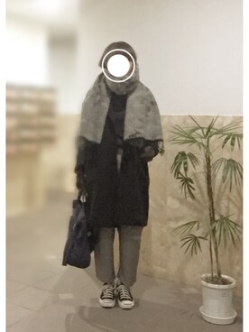 「CONVERSE（コンバース）のCONVERSE コンバース ジャック パーセル / JACK PURCEL（スニーカー）」を使った、remioさん（レディース・163cm）の冬コーディネート