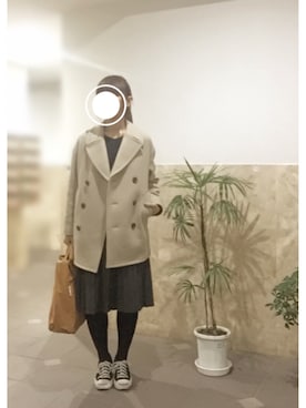 「CONVERSE（コンバース）のCONVERSE コンバース ジャック パーセル / JACK PURCEL（スニーカー）」を使った、remioさん（レディース・163cm）の冬コーディネート