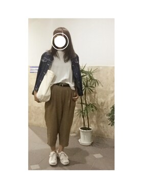 「CONVERSE（コンバース）のCONVERSE コンバース ジャック パーセル / JACK PURCEL（スニーカー）」を使った、remioさん（レディース・163cm）の夏コーディネート