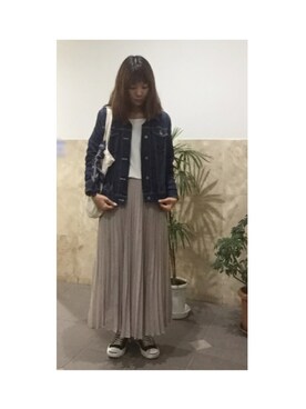 「CONVERSE（コンバース）のCONVERSE コンバース ジャック パーセル / JACK PURCEL（スニーカー）」を使った、remioさん（レディース・163cm）の秋コーディネート