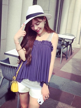 「SASA（ササ）のアイテム」を使った、SASAさん（レディース・160cm）の夏コーディネート