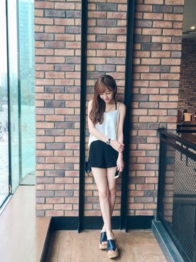 「SASA（ササ）のアイテム」を使った、SASAさん（レディース・160cm）の夏コーディネート