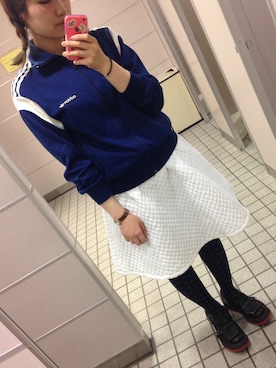 「アイテム（ジャージ）」を使った、m o e○▲□さん（レディース・161cm）の春コーディネート