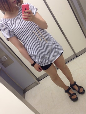 「定番」｜「アイテム（腕時計）」を使った、m o e○▲□さん（レディース・161cm）の夏コーディネート
