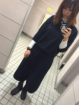 m o e○▲□さん（レディース・161cm）の冬コーディネート