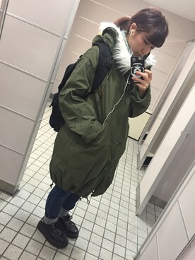 「SABRE」｜m o e○▲□さん（レディース・161cm）の冬コーディネート