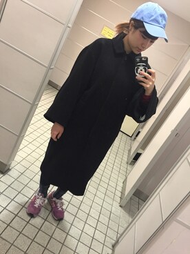 「MURUA（ムルーア）のアイテム（ステンカラーコート）」を使った、m o e○▲□さん（レディース・161cm）の春コーディネート