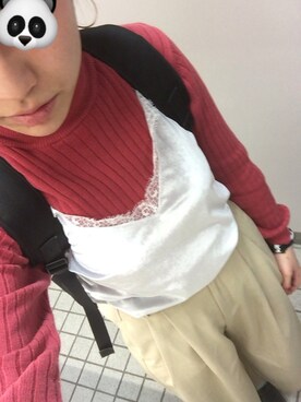 「used mix」｜「アイテム（キャミソール）」を使った、m o e○▲□さん（レディース・161cm）の春コーディネート