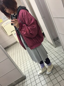 「グラニフ」｜「アイテム（その他）」を使った、m o e○▲□さん（レディース・161cm）の春コーディネート