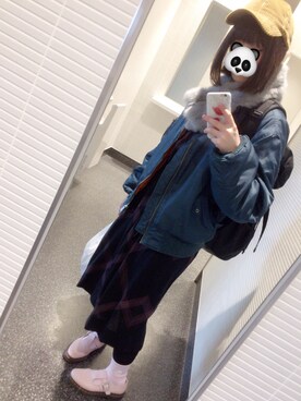 「仙台」｜「アイテム（その他）」を使った、m o e○▲□さん（レディース・161cm）の冬コーディネート
