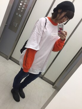 m o e○▲□さん（レディース・161cm）の冬コーディネート