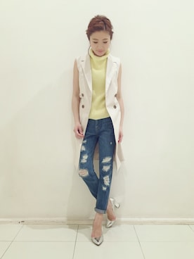 山田ゆかさん（レディース・160cm）の春コーディネート