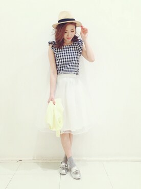 「ソックス」｜山田ゆかさん（レディース・160cm）の春コーディネート