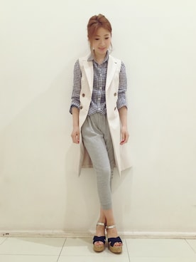 山田ゆかさん（レディース・160cm）の春コーディネート